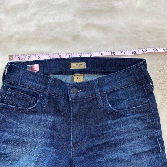 True Religion Victoria Mid Rise Skinny Jeans Dark Wash 25 - Picture 15 of 15